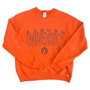 Russell Athletic Orange Auburn University 87 Vintage Pullover Sweatshirt Size L